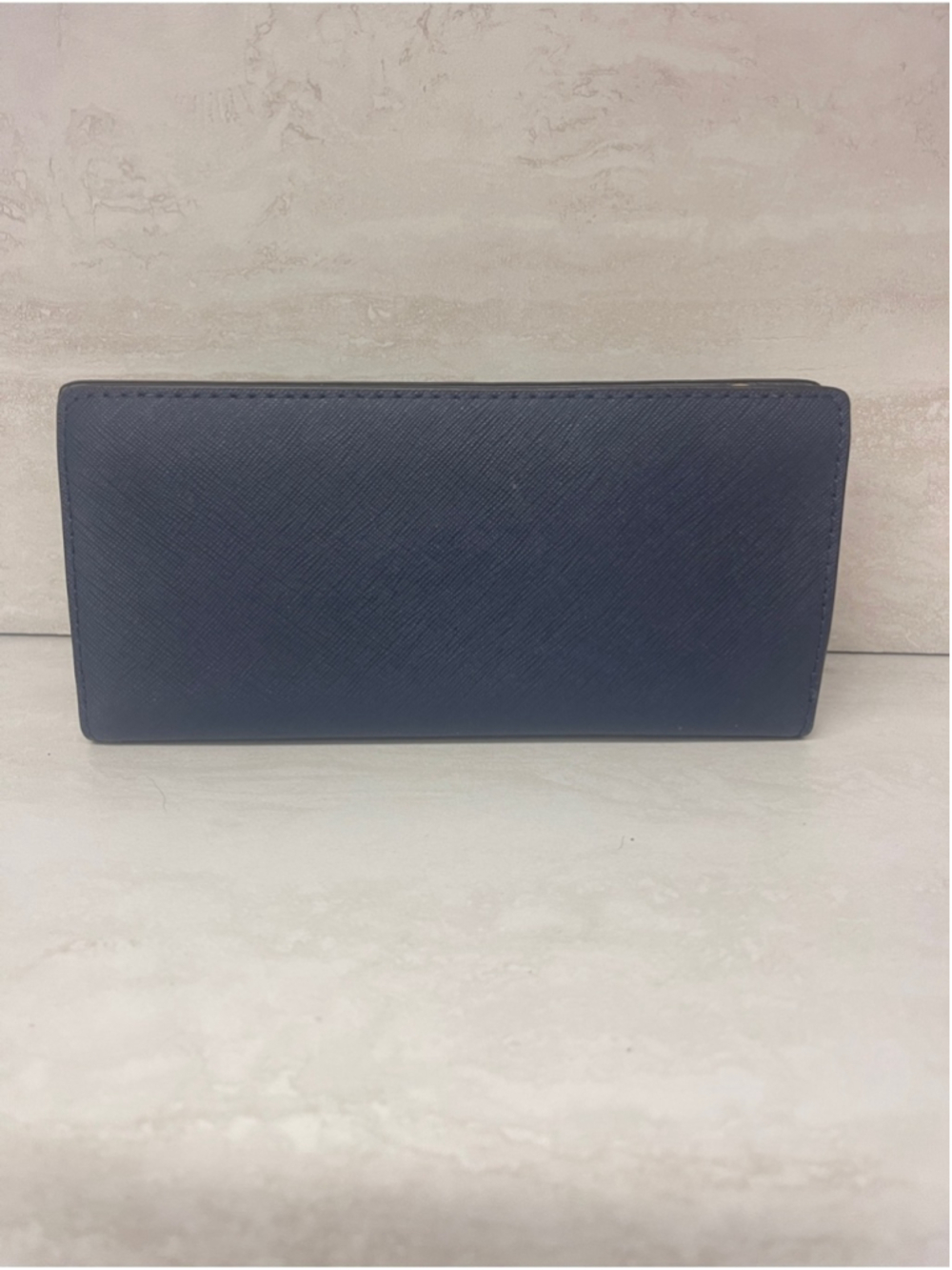 Michael Kors Large Card Case Carryall Wallet Navy Blue - Picture 2 of 4